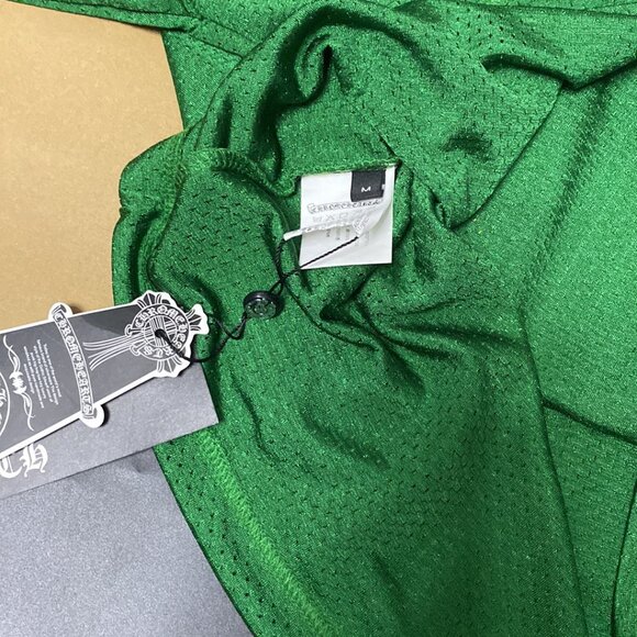Chrome Hearts Green Sports Mesh Varsity Hockey Short Sleeve T Shirt - Picture 5 of 5